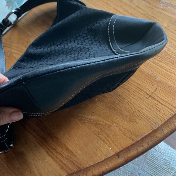 Coach Canvas With Leather Trim Hobo Bag #1461 - Picture 5 of 9